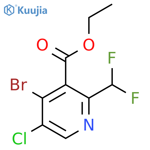 Ethyl 4-bromo-5-chloro-2-(difluoromethyl)pyridine-3-carboxylate structure
