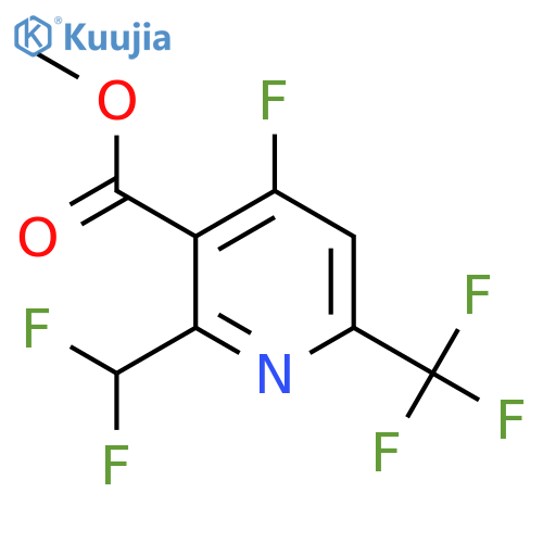 Methyl 2-(difluoromethyl)-4-fluoro-6-(trifluoromethyl)pyridine-3-carboxylate structure