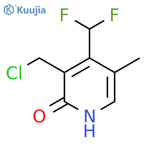 3-(Chloromethyl)-4-(difluoromethyl)-2-hydroxy-5-methylpyridine structure