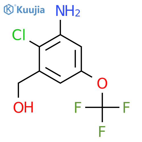 3-Amino-2-chloro-5-(trifluoromethoxy)benzyl alcohol structure