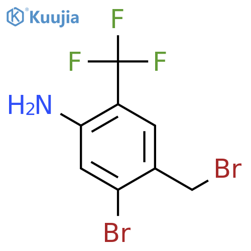 4-Amino-2-bromo-5-(trifluoromethyl)benzyl bromide structure