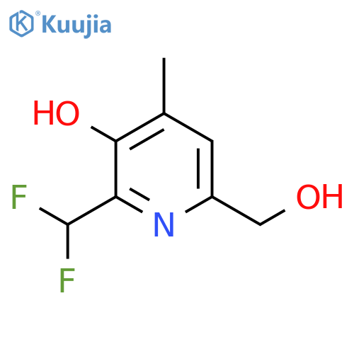 2-(Difluoromethyl)-3-hydroxy-4-methylpyridine-6-methanol structure