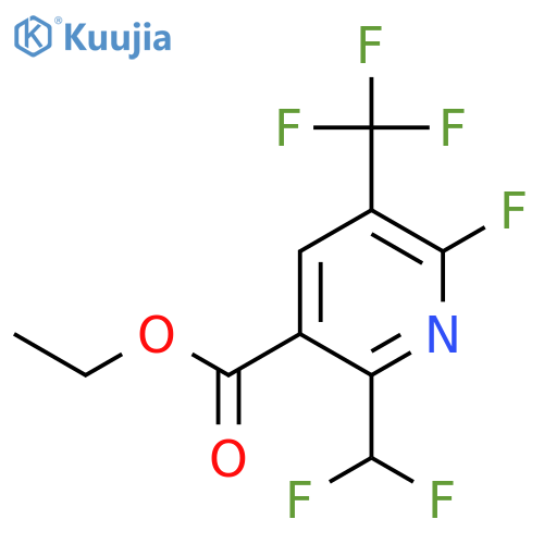 Ethyl 2-(difluoromethyl)-6-fluoro-5-(trifluoromethyl)pyridine-3-carboxylate structure