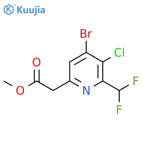 Methyl 4-bromo-3-chloro-2-(difluoromethyl)pyridine-6-acetate structure