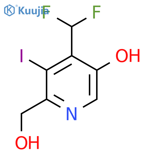 4-(Difluoromethyl)-5-hydroxy-3-iodopyridine-2-methanol structure