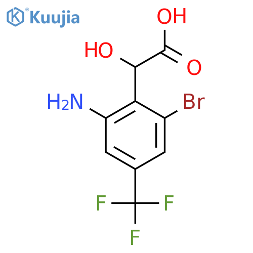 2-Amino-6-bromo-4-(trifluoromethyl)mandelic acid structure