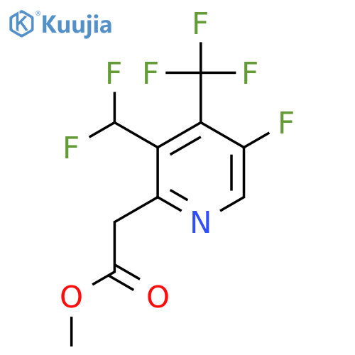 Methyl 3-(difluoromethyl)-5-fluoro-4-(trifluoromethyl)pyridine-2-acetate structure