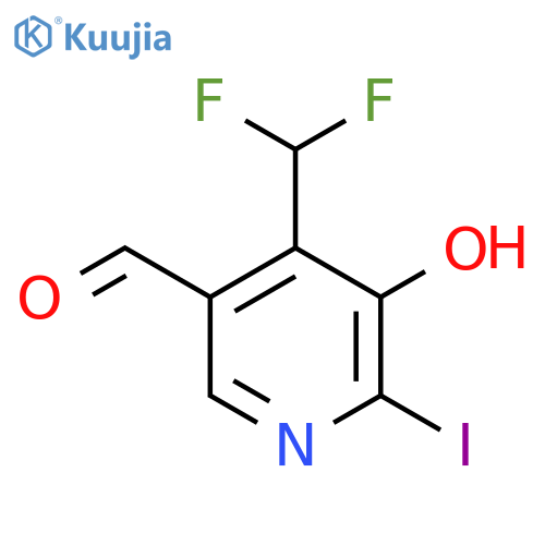 4-(Difluoromethyl)-3-hydroxy-2-iodopyridine-5-carboxaldehyde structure