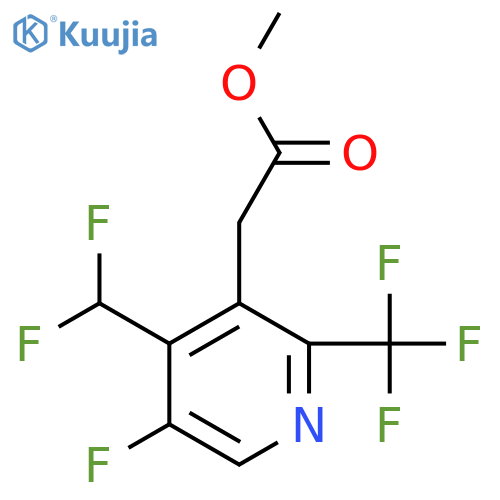 Methyl 4-(difluoromethyl)-5-fluoro-2-(trifluoromethyl)pyridine-3-acetate structure