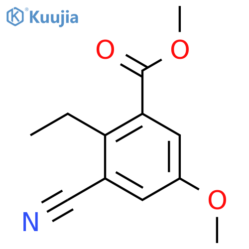Methyl 3-cyano-2-ethyl-5-methoxybenzoate structure