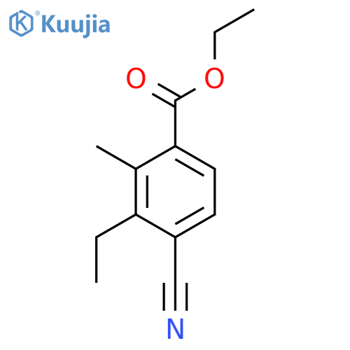 Ethyl 4-cyano-3-ethyl-2-methylbenzoate structure