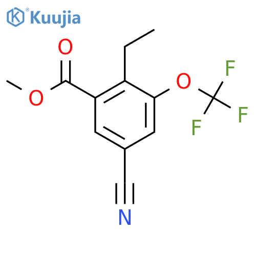 Methyl 5-cyano-2-ethyl-3-(trifluoromethoxy)benzoate structure