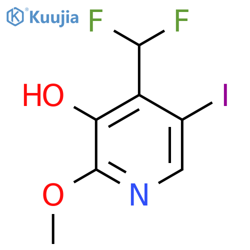 4-(Difluoromethyl)-3-hydroxy-5-iodo-2-methoxypyridine structure