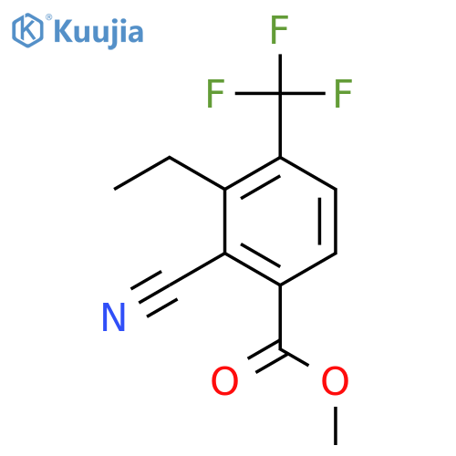 Methyl 2-cyano-3-ethyl-4-(trifluoromethyl)benzoate structure