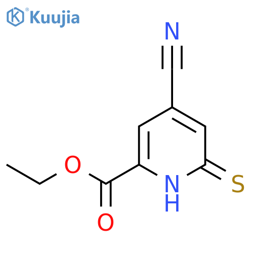 Ethyl 4-cyano-6-mercaptopicolinate structure
