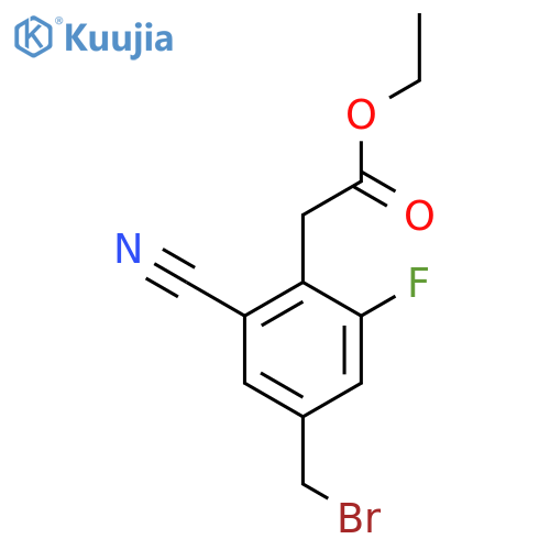 Ethyl 4-bromomethyl-2-cyano-6-fluorophenylacetate structure