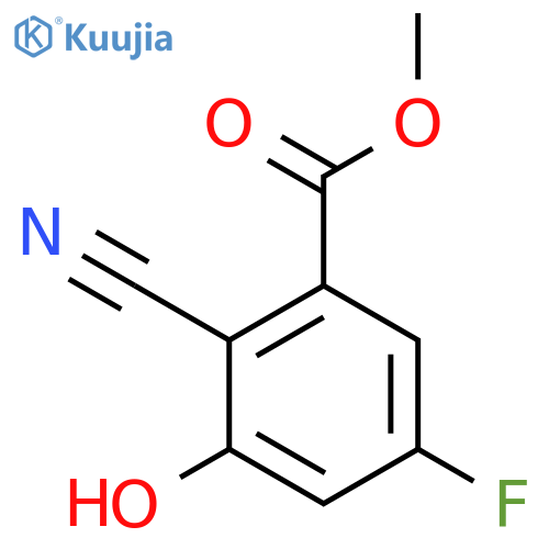 Methyl 2-cyano-5-fluoro-3-hydroxybenzoate structure