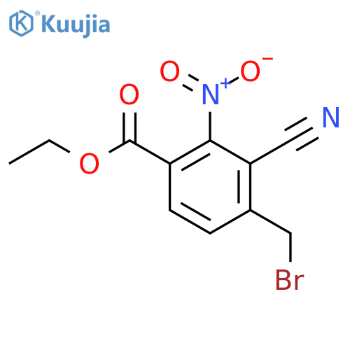 Ethyl 4-bromomethyl-3-cyano-2-nitrobenzoate structure