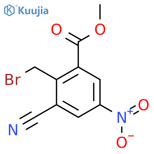 Methyl 2-bromomethyl-3-cyano-5-nitrobenzoate structure