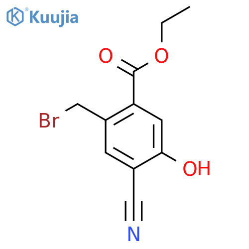 Ethyl 2-bromomethyl-4-cyano-5-hydroxybenzoate structure