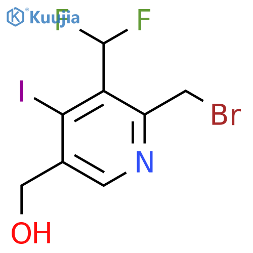 2-(Bromomethyl)-3-(difluoromethyl)-4-iodopyridine-5-methanol structure