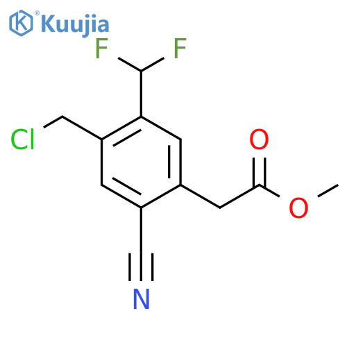 Methyl 4-chloromethyl-2-cyano-5-(difluoromethyl)phenylacetate structure
