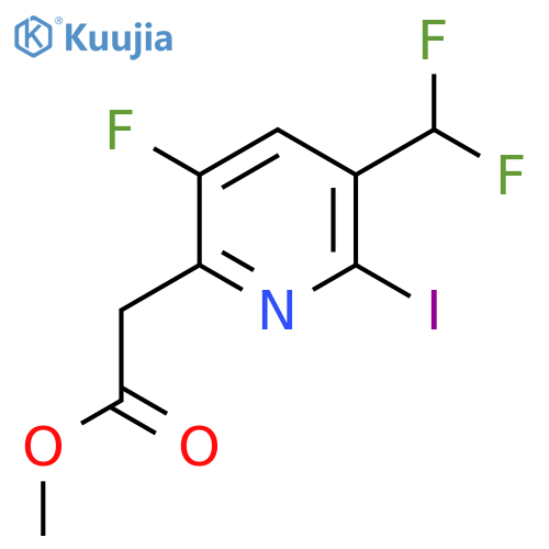 Methyl 3-(difluoromethyl)-5-fluoro-2-iodopyridine-6-acetate structure