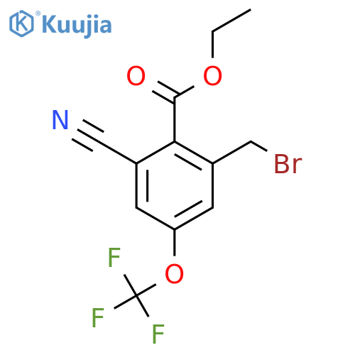 Ethyl 2-bromomethyl-6-cyano-4-(trifluoromethoxy)benzoate structure
