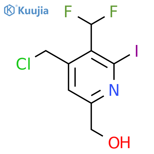 4-(Chloromethyl)-3-(difluoromethyl)-2-iodopyridine-6-methanol structure
