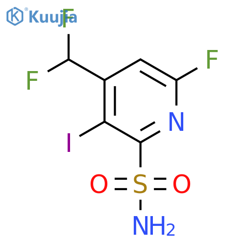 4-(Difluoromethyl)-6-fluoro-3-iodopyridine-2-sulfonamide structure