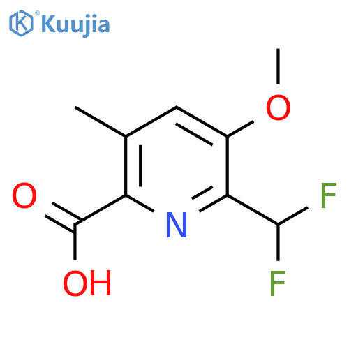 2-(Difluoromethyl)-3-methoxy-5-methylpyridine-6-carboxylic acid structure