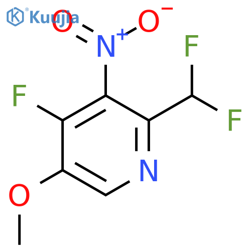 2-(Difluoromethyl)-4-fluoro-5-methoxy-3-nitropyridine structure