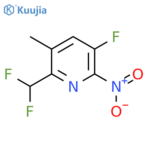2-(Difluoromethyl)-5-fluoro-3-methyl-6-nitropyridine structure