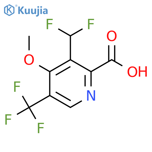 3-(Difluoromethyl)-4-methoxy-5-(trifluoromethyl)pyridine-2-carboxylic acid structure