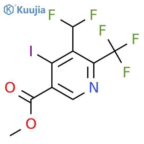 Methyl 3-(difluoromethyl)-4-iodo-2-(trifluoromethyl)pyridine-5-carboxylate structure