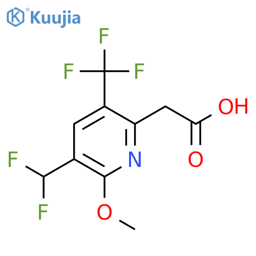3-(Difluoromethyl)-2-methoxy-5-(trifluoromethyl)pyridine-6-acetic acid structure