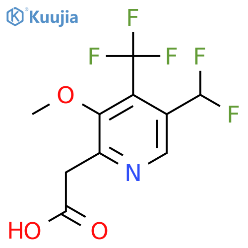5-(Difluoromethyl)-3-methoxy-4-(trifluoromethyl)pyridine-2-acetic acid structure