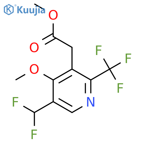 Methyl 5-(difluoromethyl)-4-methoxy-2-(trifluoromethyl)pyridine-3-acetate structure