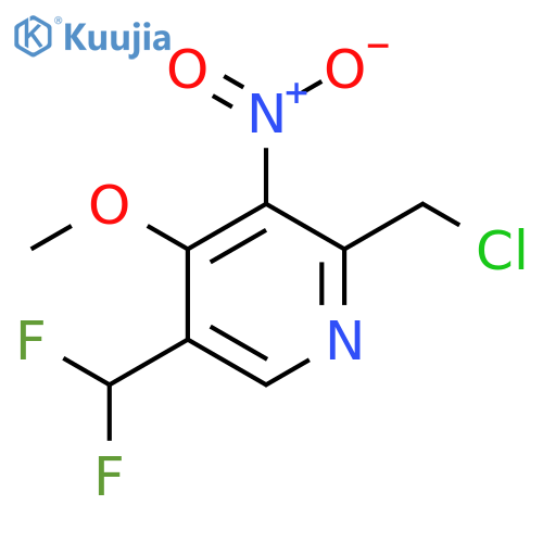 2-(Chloromethyl)-5-(difluoromethyl)-4-methoxy-3-nitropyridine structure