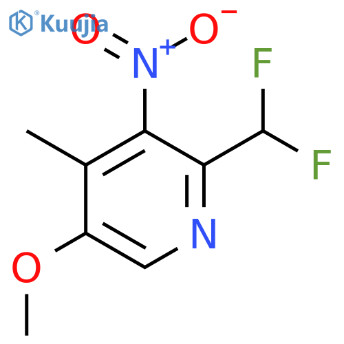 2-(Difluoromethyl)-5-methoxy-4-methyl-3-nitropyridine structure