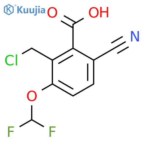 2-Chloromethyl-6-cyano-3-(difluoromethoxy)benzoic acid structure