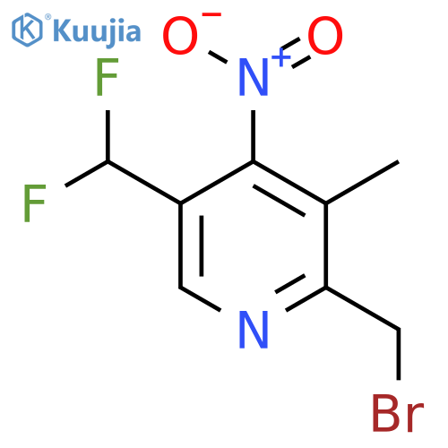 2-(Bromomethyl)-5-(difluoromethyl)-3-methyl-4-nitropyridine structure