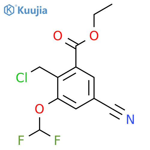 Ethyl 2-chloromethyl-5-cyano-3-(difluoromethoxy)benzoate structure
