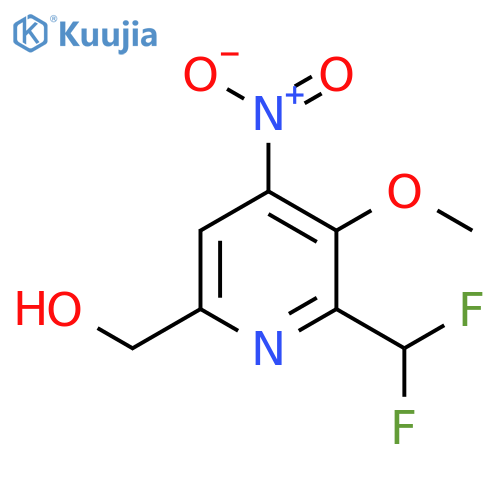 2-(Difluoromethyl)-3-methoxy-4-nitropyridine-6-methanol structure