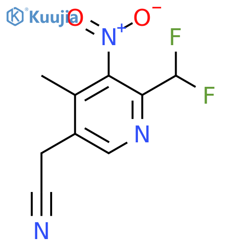 2-(Difluoromethyl)-4-methyl-3-nitropyridine-5-acetonitrile structure
