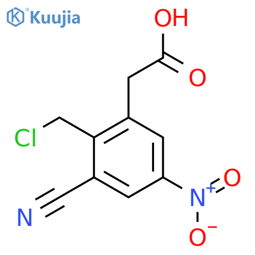 2-Chloromethyl-3-cyano-5-nitrophenylacetic acid structure