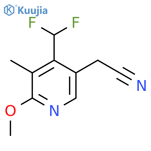 4-(Difluoromethyl)-2-methoxy-3-methylpyridine-5-acetonitrile structure