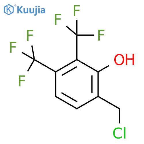 3,4-Bis(trifluoromethyl)-2-hydroxybenzyl chloride structure