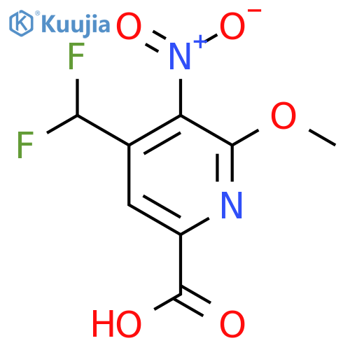 4-(Difluoromethyl)-2-methoxy-3-nitropyridine-6-carboxylic acid structure