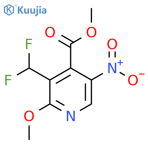 Methyl 3-(difluoromethyl)-2-methoxy-5-nitropyridine-4-carboxylate structure